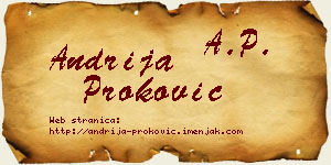 Andrija Proković vizit kartica